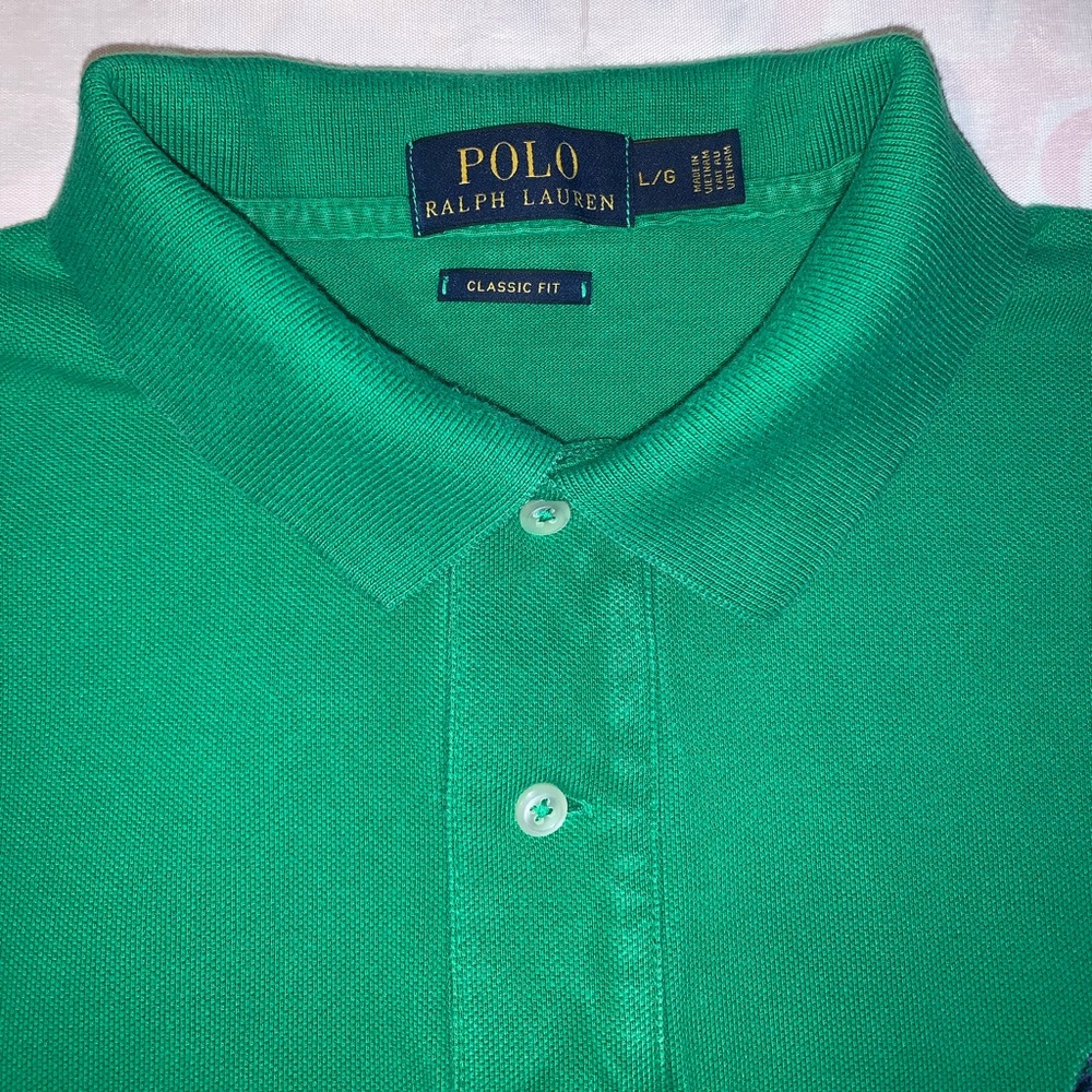 Men’s Polo by Ralph Lauren Shirt Green Size LARGE - Picture 2 of 9